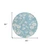 8' Sky Blue And Ivory Round Floral Washable Indoor Outdoor Area Rug Transitional Style - Sky Blue, Ivory Color