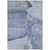 9' X 12' Sky Blue And Indigo Floral Washable Indoor Outdoor Area Rug