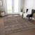 9' X 12' Coffee And Ivory Geometric Washable Indoor Outdoor Area Rug