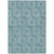 9' X 12' Teal Blue And Ivory Geometric Washable Indoor Outdoor Area Rug