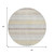 8' Ivory And Beige Round Striped Washable Indoor Outdoor Area Rug - Ivory, Beige