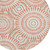 8' Coral And Ivory Round Geometric Washable Indoor Outdoor Area Rug