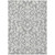 9' X 12' Gray And Ivory Floral Washable Indoor Outdoor Area Rug