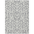 9' X 12' Gray And Ivory Floral Washable Indoor Outdoor Area Rug