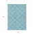10' X 14' Teal Blue And Ivory Geometric Washable Indoor Outdoor Area Rug - Teal Blue, Ivory