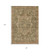 8' X 10' Fern Green Medallion Washable Indoor Outdoor Area Rug