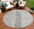 8' Taupe Beige And Gray Round Abstract Washable Indoor Outdoor Area Rug - 608219112059