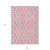 9' X 12' Blush And Ivory Geometric Washable Indoor Outdoor Area Rug