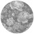 8' Gray And Charcoal Round Floral Washable Indoor Outdoor Area Rug