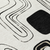 8' Ivory Black And Beige Round Geometric Washable Indoor Outdoor Area Rug