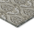 8' X 10' Taupe and Beige Damask Washable Non Skid Indoor Outdoor Area Rug