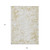 9' X 12' Gold And Ivory Abstract Washable Indoor Outdoor Area Rug