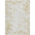 9' X 12' Gold And Ivory Abstract Washable Indoor Outdoor Area Rug