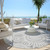 8' Gray And Dark Gray Round Geometric Washable Indoor Outdoor Area Rug