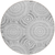 8' Gray And Dark Gray Round Geometric Washable Indoor Outdoor Area Rug