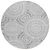 8' Gray And Dark Gray Round Geometric Washable Indoor Outdoor Area Rug