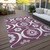 8' X 10' Eggplant Ivory And Gray Medallion Washable Indoor Outdoor Area Rug