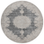 8' Black And Ivory Round Oriental Washable Indoor Outdoor Area Rug