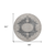 8' Black And Ivory Round Oriental Washable Indoor Outdoor Area Rug