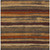 10' X 14' Chocolate Beige And Copper Striped Washable Indoor Outdoor Area Rug