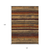 10' X 14' Chocolate Beige And Copper Striped Washable Indoor Outdoor Area Rug
