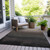 10' X 14' Black And Silver Ombre Washable Indoor Outdoor Area Rug