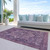 9' X 12' Eggplant Medallion Washable Indoor Outdoor Area Rug