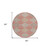 8' Salmon And Beige Round Floral Washable Indoor Outdoor Area Rug