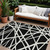 8' X 10' Black And Ivory Geometric Washable Indoor Outdoor Area Rug - 608219093822