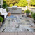 9' X 12' Blue Black And Copper Abstract Washable Indoor Outdoor Area Rug