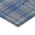 9' X 12' Gray Blue And Ivory Plaid Washable Indoor Outdoor Area Rug