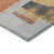 8' X 10' Gray Gold And Orange Geometric Washable Indoor Outdoor Area Rug