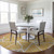 8' Gold And Ivory Round Geometric Washable Indoor Outdoor Area Rug Contemporary Style - Gold, Ivory Color