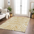 8' X 10' Gold And Ivory Animal Print Washable Indoor Outdoor Area Rug
