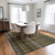 9' X 12' Green Beige and Gray Plaid Washable Non Skid Indoor Outdoor Area Rug