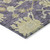 10' X 14' Eggplant Beige And Green Floral Washable Indoor Outdoor Area Rug