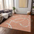 8' X 10' Salmon And Ivory Abstract Washable Indoor Outdoor Area Rug Transitional Style - Salmon, Ivory Color