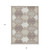 8' X 10' Taupe Beige And Gray Trellis Washable Indoor Outdoor Area Rug