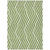 9' X 12' Lime Green and White Geometric Washable Non Skid Indoor Outdoor Area Rug