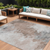 8' X 10' Brown Ivory And Gray Abstract Washable Indoor Outdoor Area Rug
