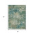 8' X 10' Teal Blue Beige And Denim Blue Abstract Washable Indoor Outdoor Area Rug