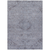 9' X 12' Blue And Gray Floral Washable Indoor Outdoor Area Rug