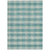 10' X 14' Teal Blue And Ivory Plaid Washable Indoor Outdoor Area Rug