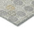 8' Ivory And Gold Round Geometric Washable Indoor Outdoor Area Rug