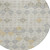8' Ivory And Gold Round Geometric Washable Indoor Outdoor Area Rug