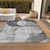 10' X 14' Gray And Charcoal Geometric Washable Indoor Outdoor Area Rug - Gray, Charcoal