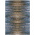 8' X 10' Blue Brown And Sky Blue Striped Washable Indoor Outdoor Area Rug