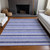 9' X 12' Blue Striped Washable Non Skid Indoor Outdoor Area Rug - Blue
