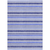 9' X 12' Blue Striped Washable Non Skid Indoor Outdoor Area Rug