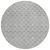 8' Gray And Ivory Round Geometric Washable Indoor Outdoor Area Rug